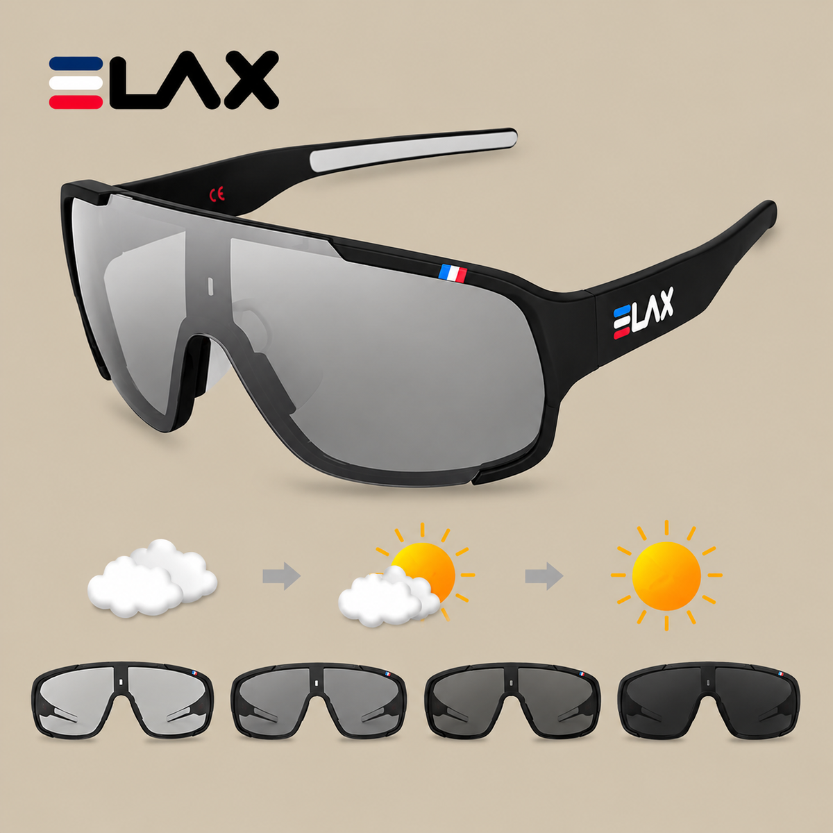GAFAS DE CICLISMO FOTOCROMÁTICAS ELAX